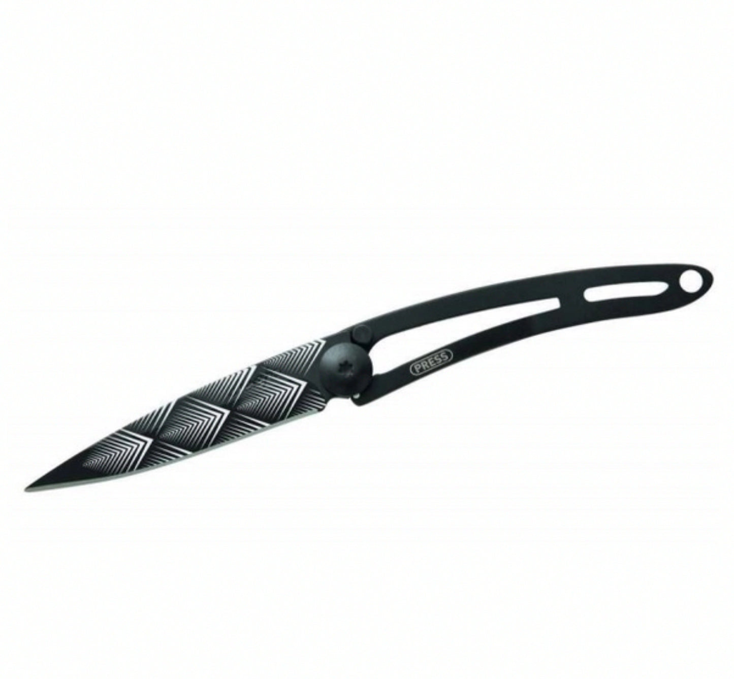 Couteau de poche noir 15gr Deejo - Titane / Art Déco