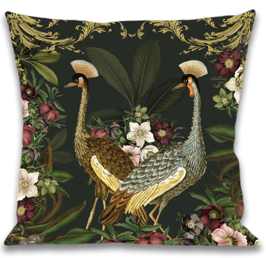 Les Grues – Housse de Coussin Velours | La Ligne 29
