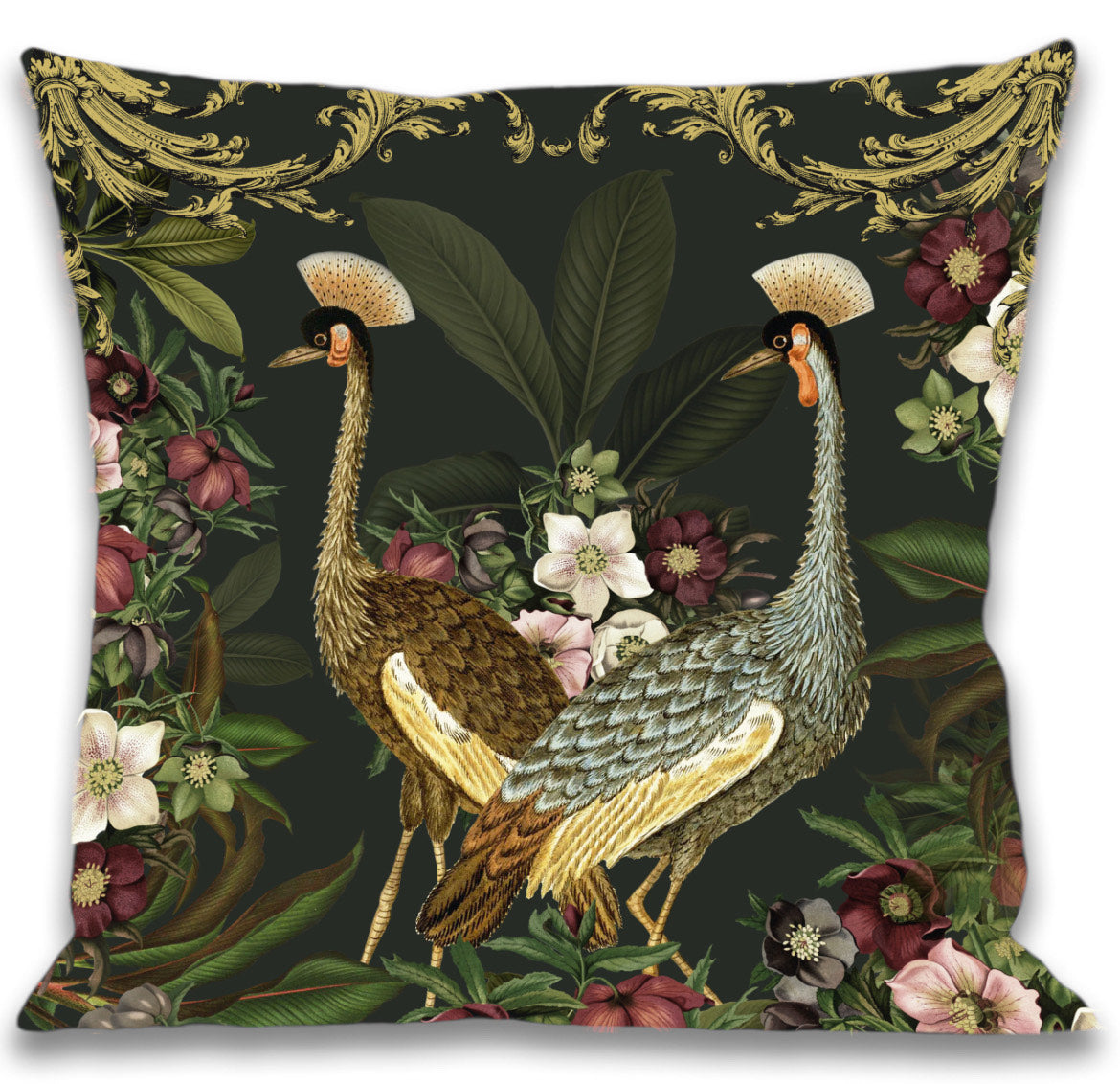 Les Grues – Housse de Coussin Velours | La Ligne 29